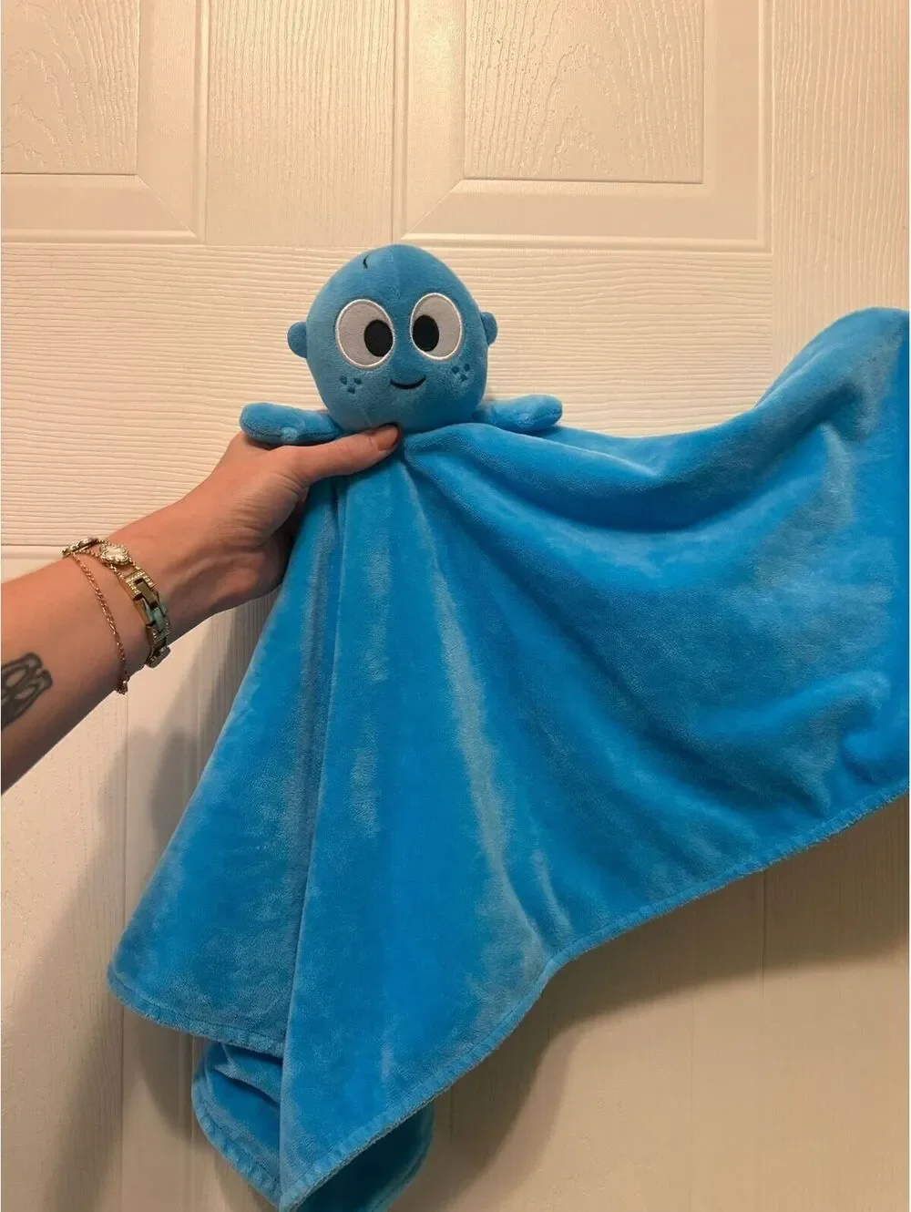 Baby First TV GooGoo Goo Goo Lovey Security Blanket Plush Blue 24x25